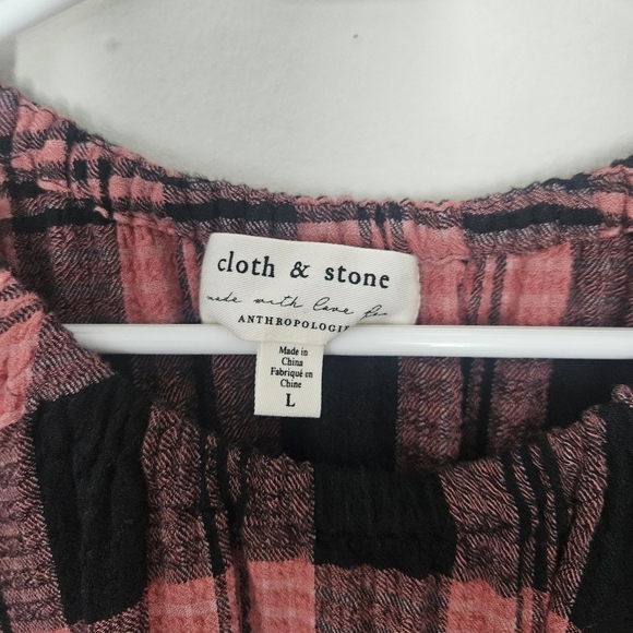 Anthopologie Cloth and Stone Daia plaid mini dress Size L - Picture 6 of 8